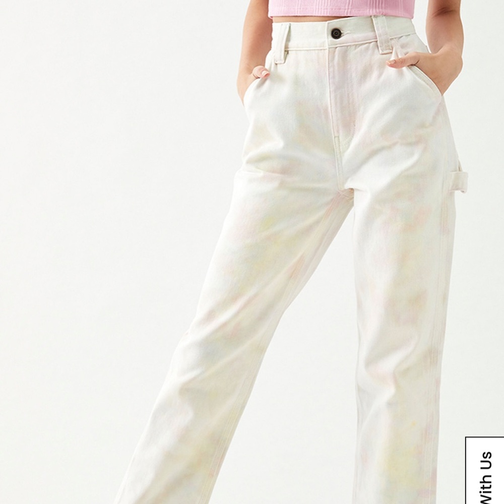 PacSun Tie Dye High Waisted Carpenter Pant